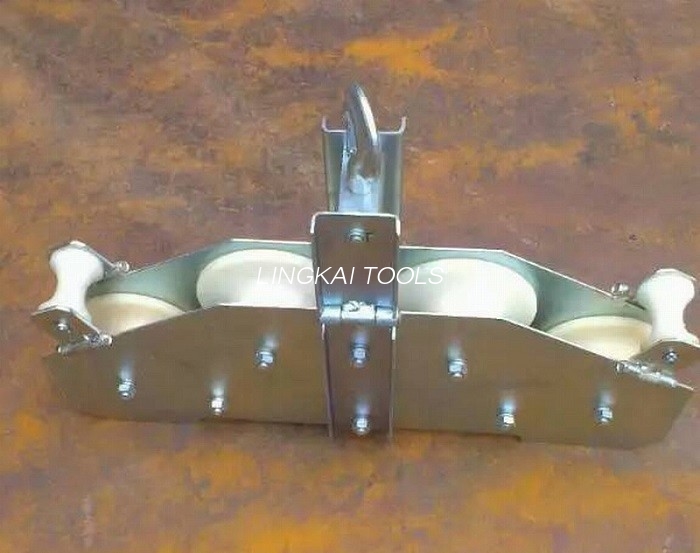 R570 मिमी ऑप्टिकल फायबर केबल टूल्स 10KN OPGW फोर शेव्स एकत्रित ब्लॉक