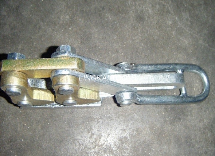 25-50GJ स्टील स्ट्रँड टूल्स SKDS / 10 KN ड्युअल कॅम अर्थ स्टील केबल ग्रिपर