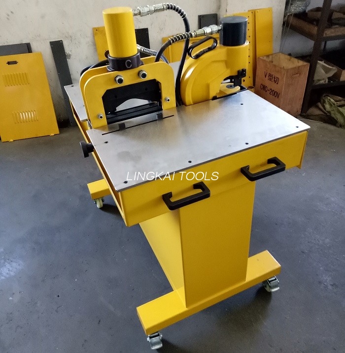 पंचिंग बेंडिंग कटिंगसाठी 220V 50HZ हायड्रॉलिक क्रिमिंग टूल बस बार प्रोसेसर